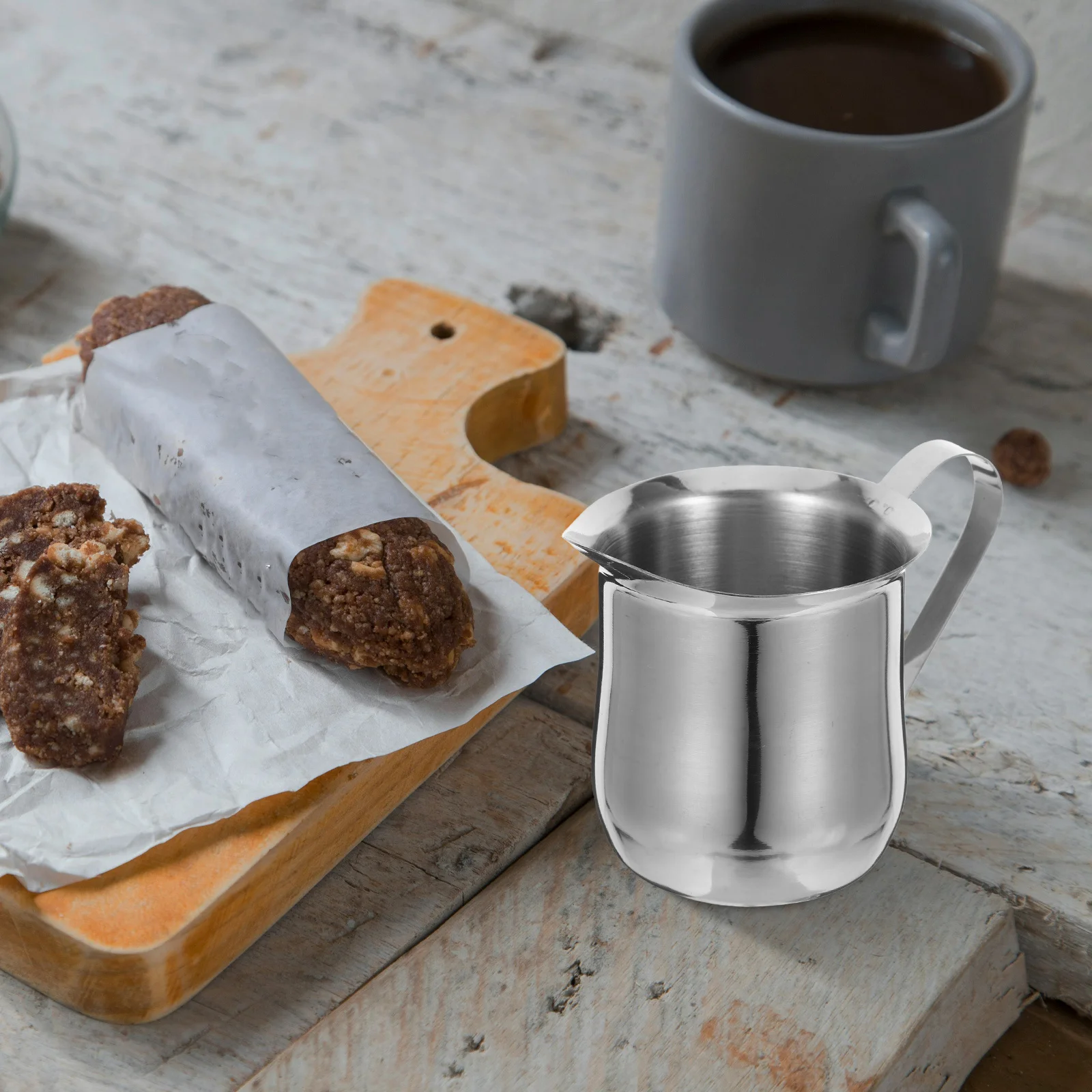 

3Pcs Stainless Steel Milk Frothing Pitcher Set Heat Resistant Compact Milk Jug for Cappuccino Latte Espresso Coffee