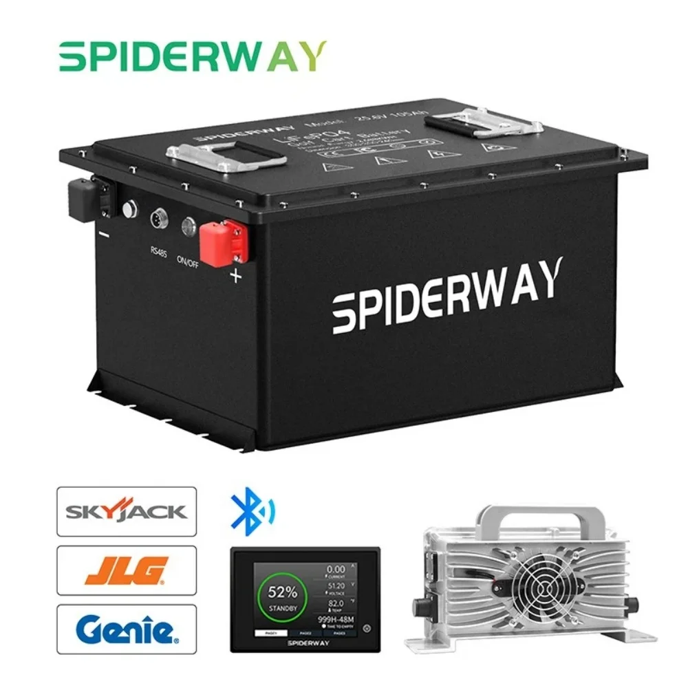 

Литиевая батарея LiFePO4 24 В (25,6 В) 105 Ач для ножничного подъемника Genie Skyjack JLG GS1530 GS1930 GS2032 GS2630 GS2632