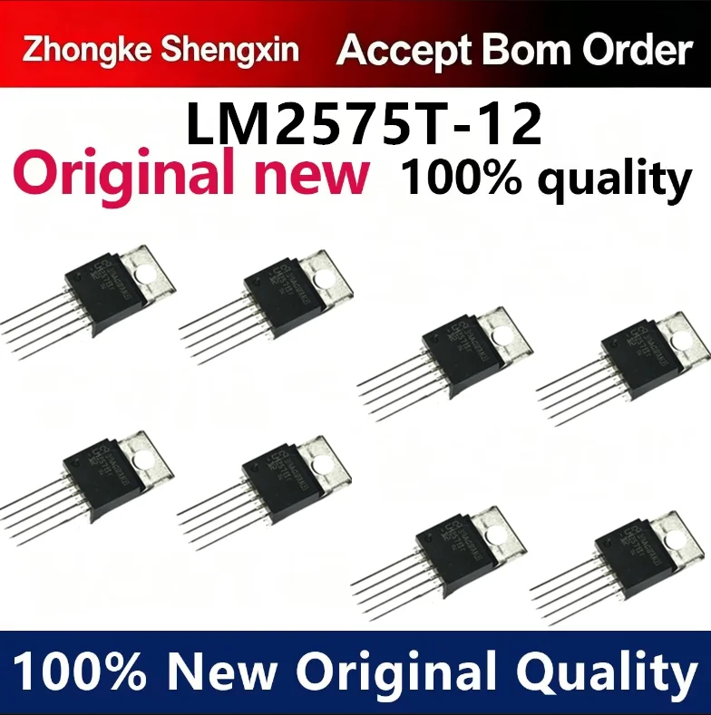 （5pcs）Newly imported LM2575T-12 TO-220 direct insertion DC-DC power chip five terminal regulator 12V