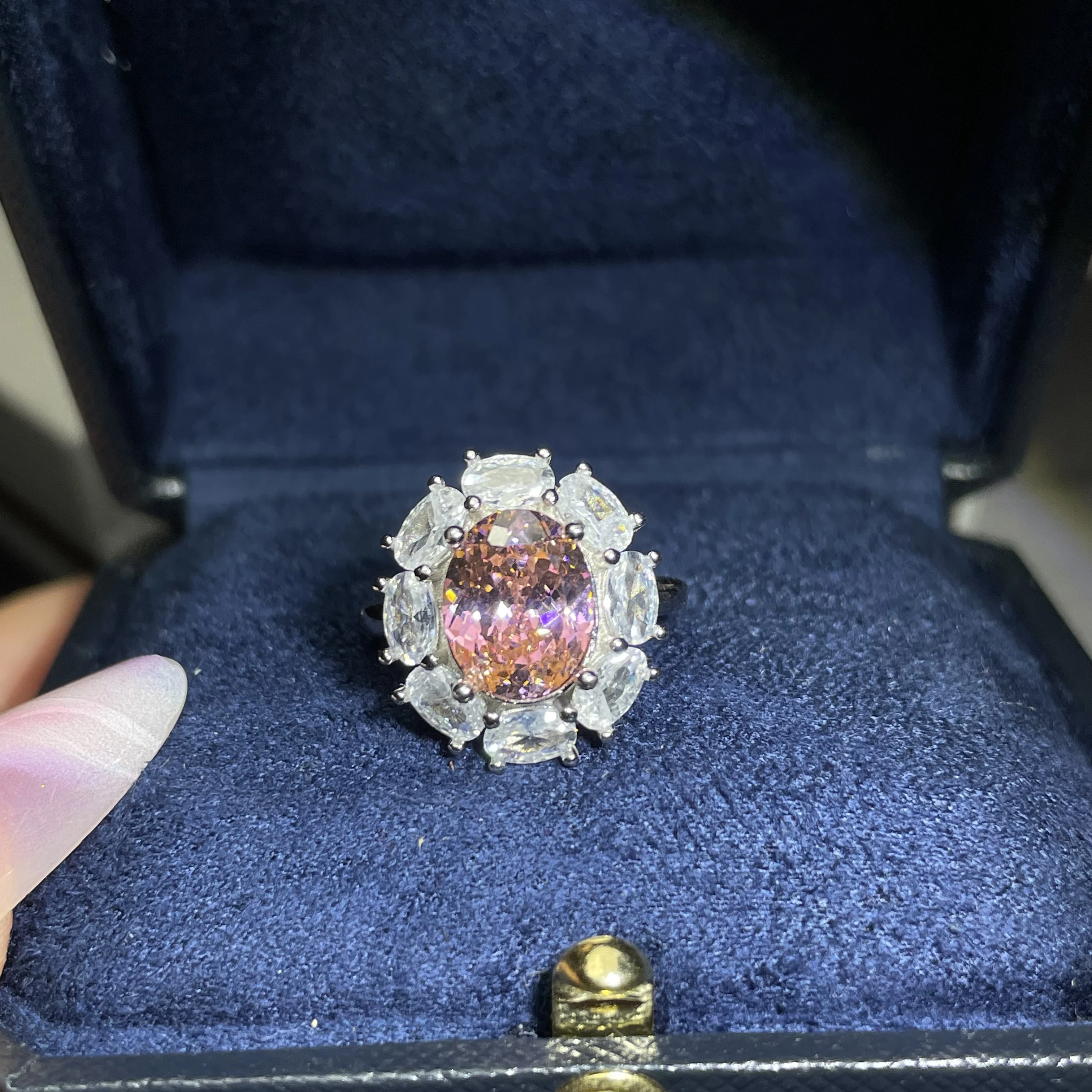 Pure natural sapphire ring - Red and blue gemstone style - Suitable for most occasions for ladies to wear