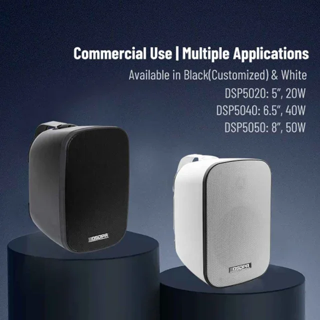 DSPPA DSP5040 Altoparlanti da parete per esterni 40w Bianco