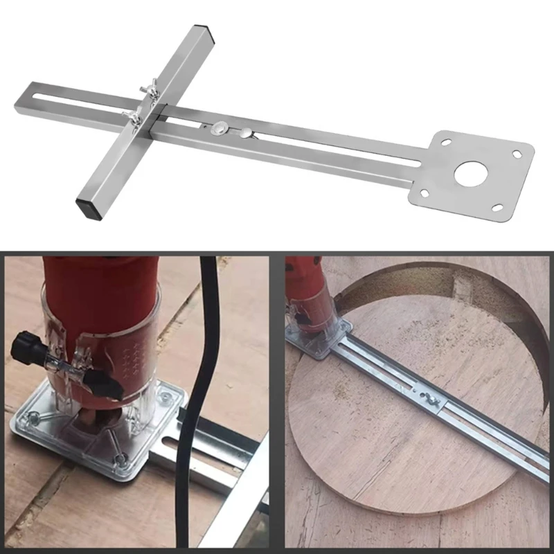 

Milling Grooves Bracket with Base Woodworking Router Circle Jigs for Trimming Machine Carpentry Circle Cutting Guide Board Y5GB