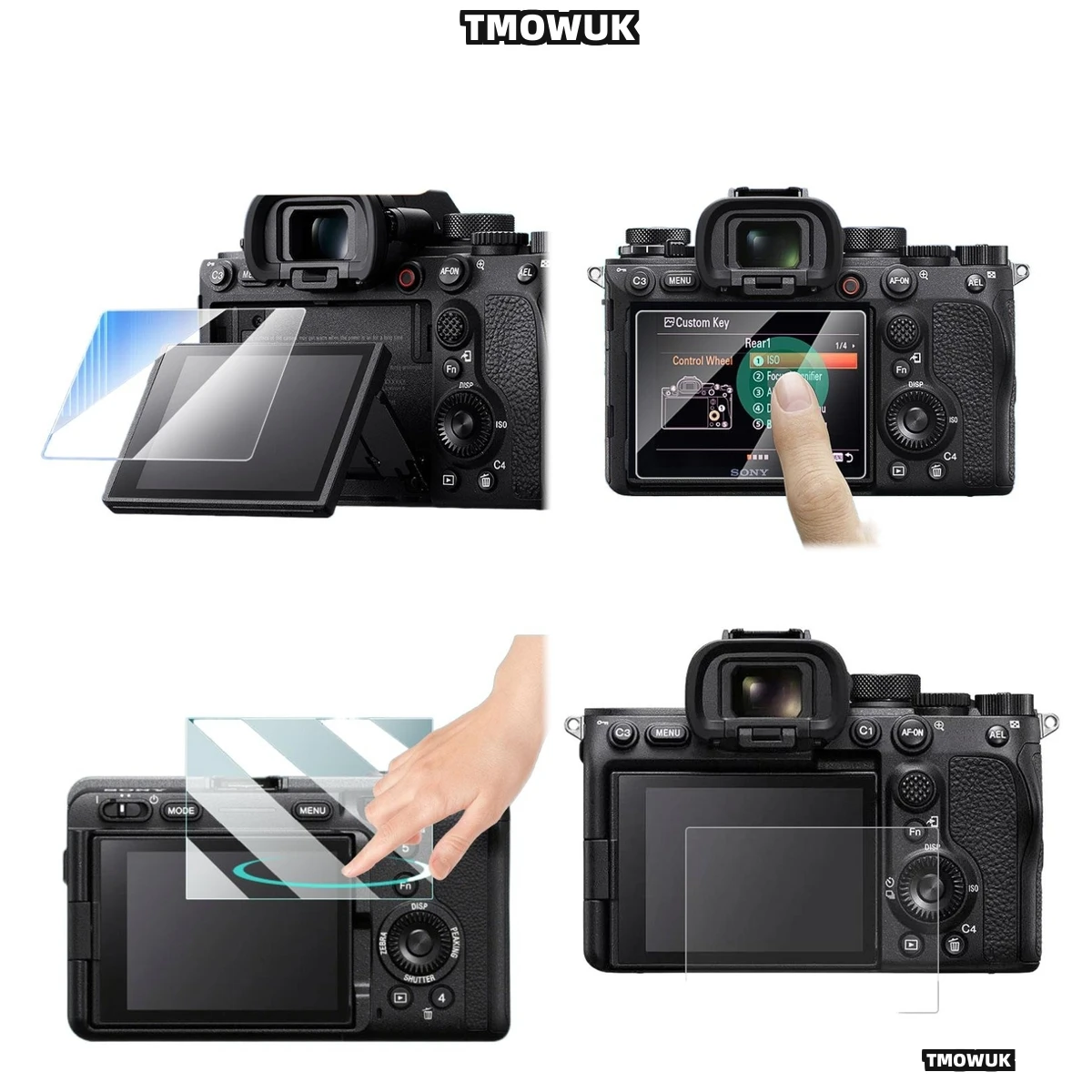 

For FX3 FX30 ZV1 ZV1-E10 A9 A9II High Transparency Tempered Glass Screen Protector 9H Hardness LCD Film