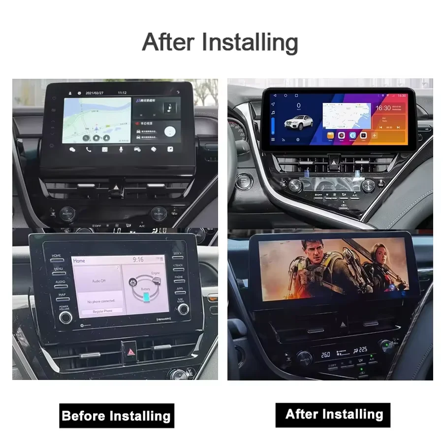 12.3 inch Car Radio Wireless Carplay For Toyota Camry 2021 - 2022 Android Screen GPS Multimedia Video Player Stereo No 2din DVD