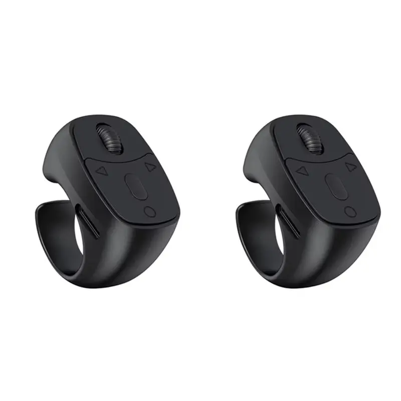 ABKN BT 5.3 Remote Control Mouse Finger Ring, Video Flipping Browsing Page Turner for Smartphones, Fingertip Remote