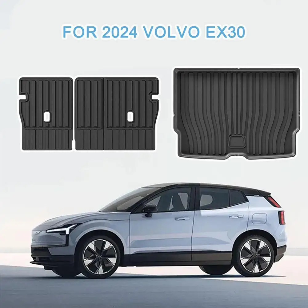 

For 2024 Volvo EX30 Trunk Mat/seat Back Mat Non-slip TPE Material Thicken Scratch-resistant Interior Accessories Easy To Clean ﻿