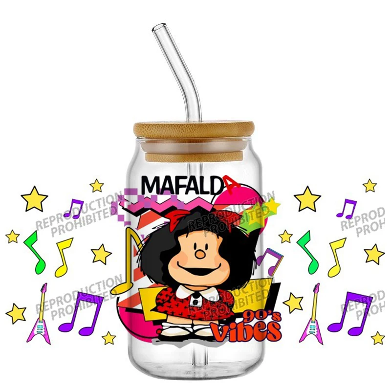 

New Arrival Animation characters 3D Sticker Decals UV DTF For 16oz Libbey Glass Cup Mug Coffee Car Wrap DIY