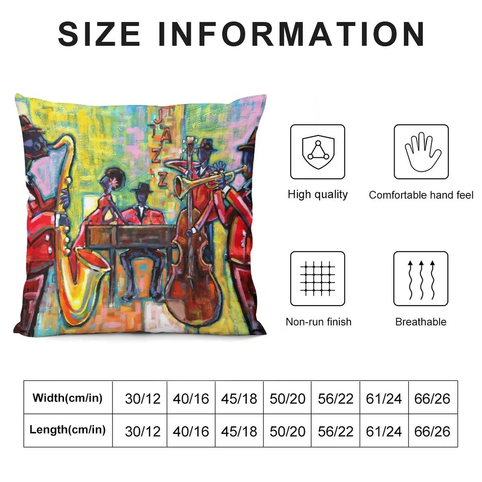 Jazz Band Throw Pillow Decorative Cushions For Luxury Sofa luxury home accessories Anime christmas pillow case pillow