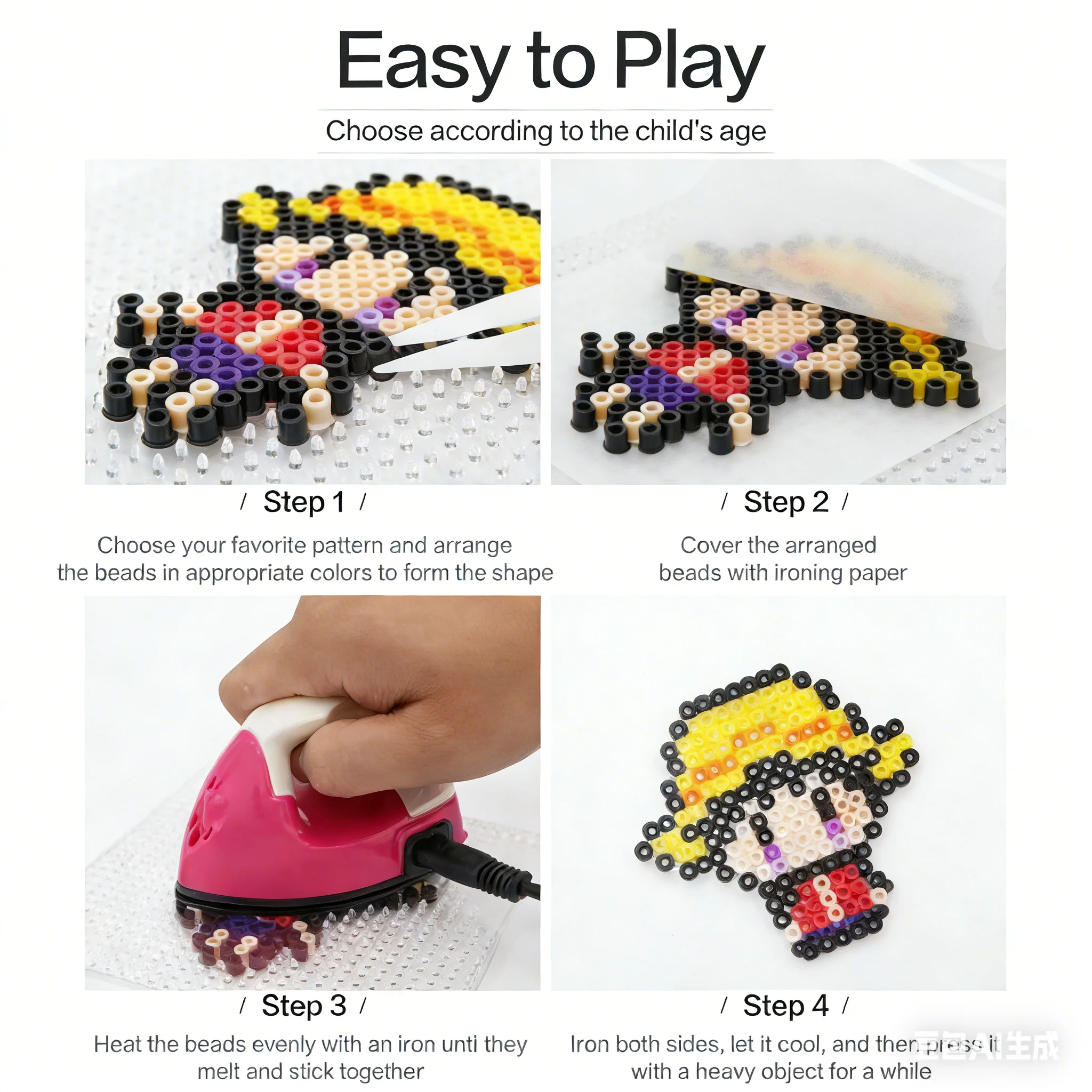 Specialized Glossy Ironing Paper for Perler Beads 15*15cm Heat Resistant DIY Pixel Art Fusion Beads Semi-transparent Protective