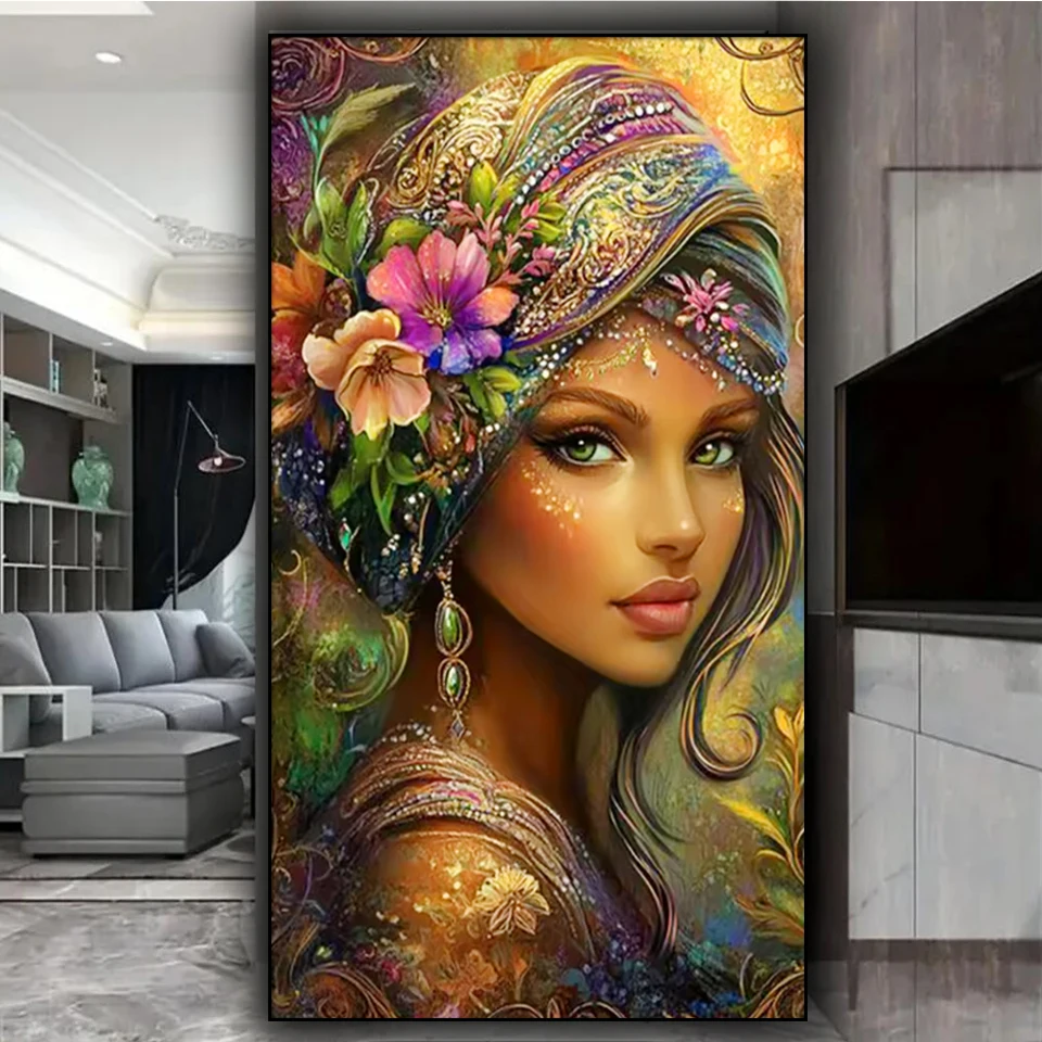 

DIY алмазная живопись африканская женщина полная круглая Алмазная вышивка мозаика ювелирные изделия вышивка крестиком аксессуары для домашнего декора новый подарок