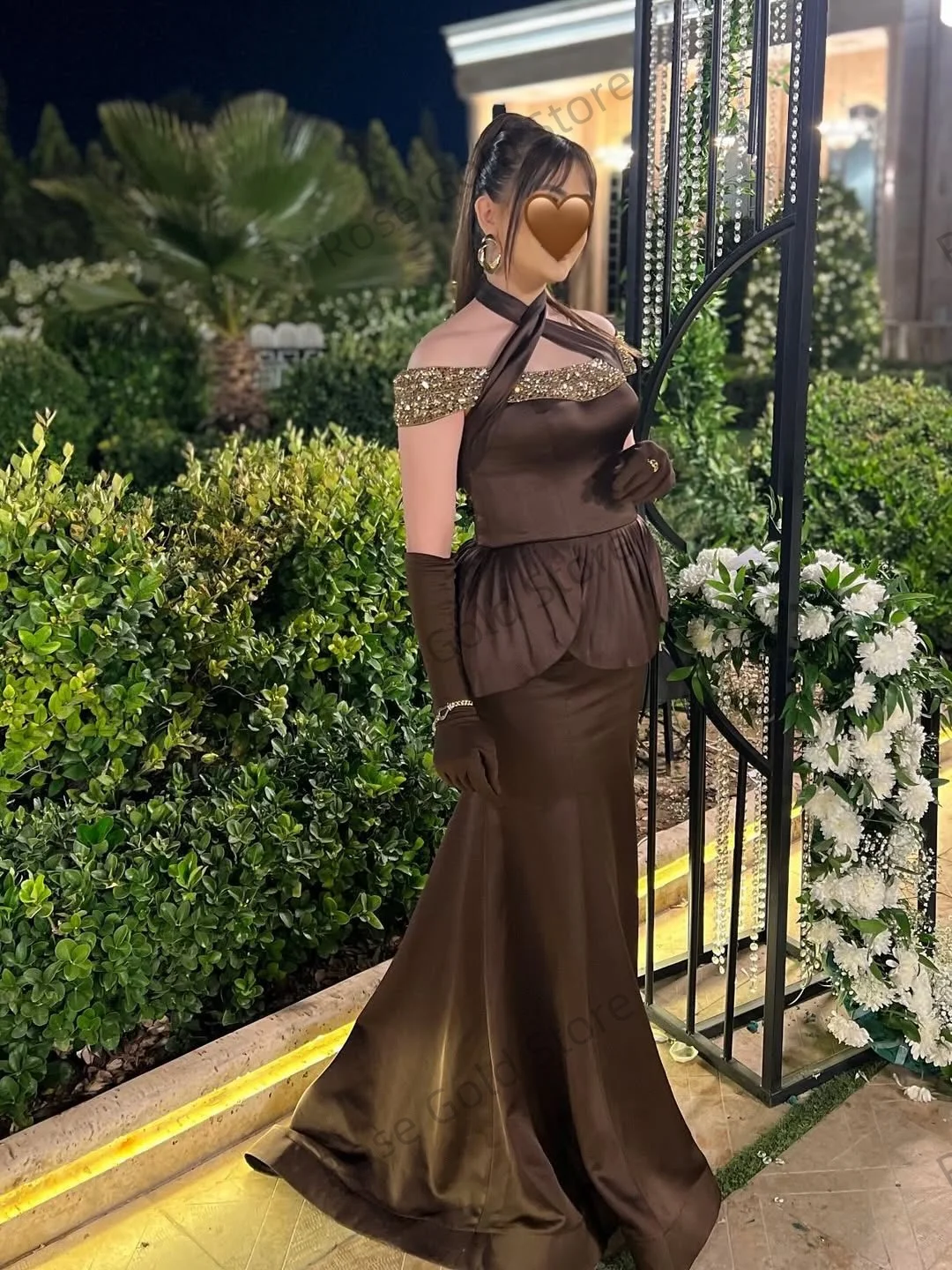 فساتين سهرة مثيرة بحورية البحر رسن فساتين حفلات مطرزة لملابس الحفلات مخصصة من الساتان العربي رداء السهرة سويب تراين #3