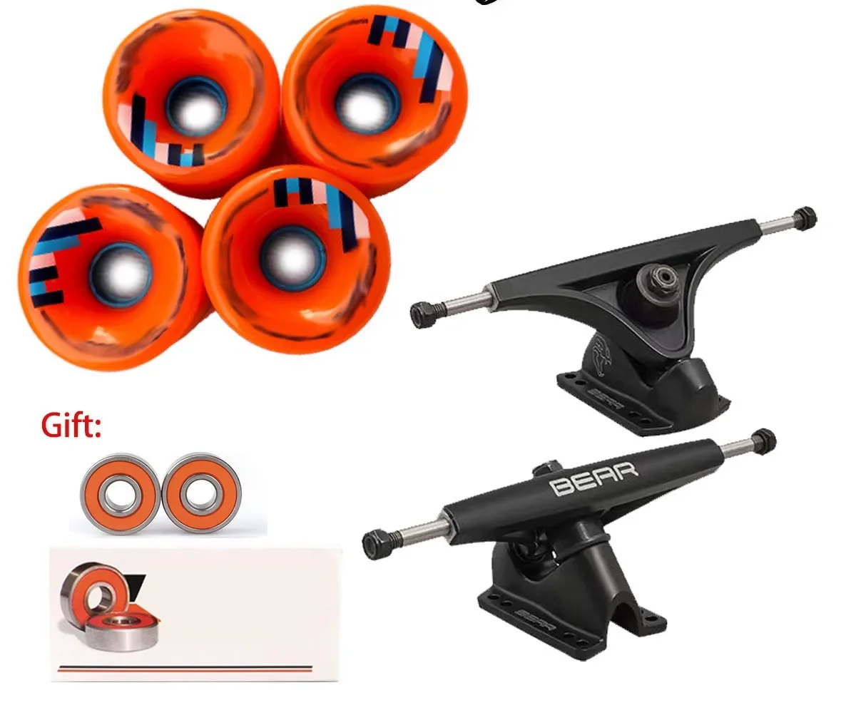 GENUINE BERR180mm 7inch longboard trucks V3 50degrees skateboard truck 70mm ORANGATANG wheels brand good bearings whole set