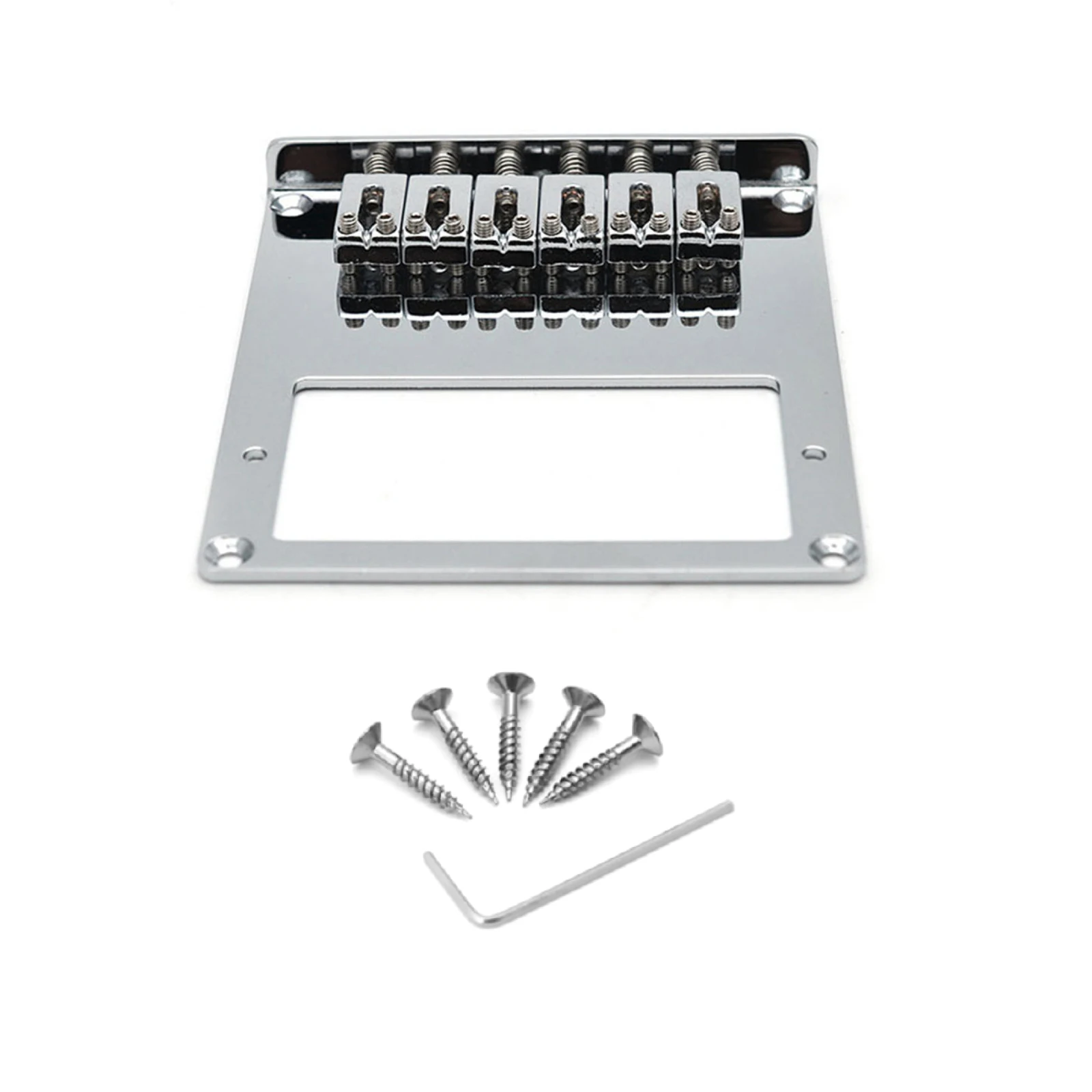 Alta qualidade de metal cromado 6 cordas rígido fixo novo ponte teleguitar com parafusos de montagem para guitarra tele telecaster