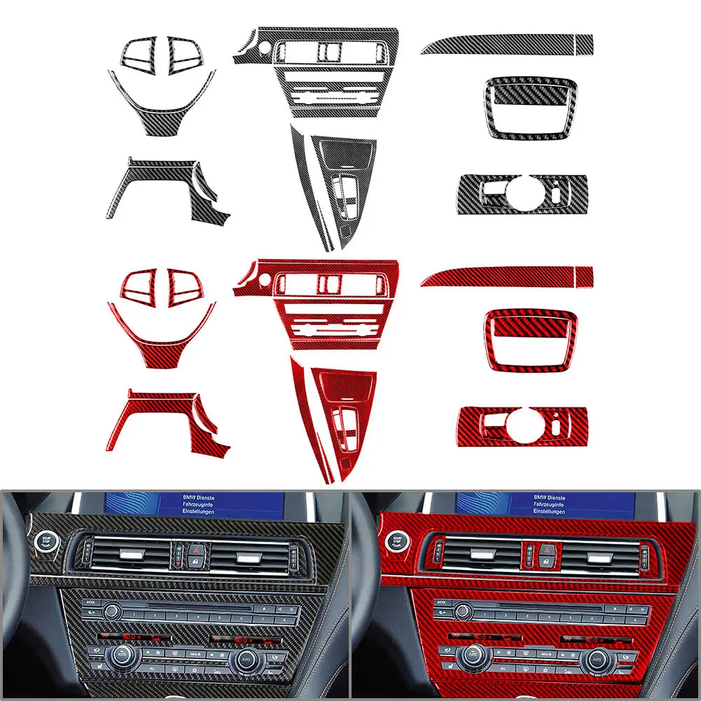 

36Pcs Car Interior Center Console Dashboard Kits Cover Trim For BMW 6 Series F12 F13 2011 2012 2013 2014 2015 2016 2017 2018