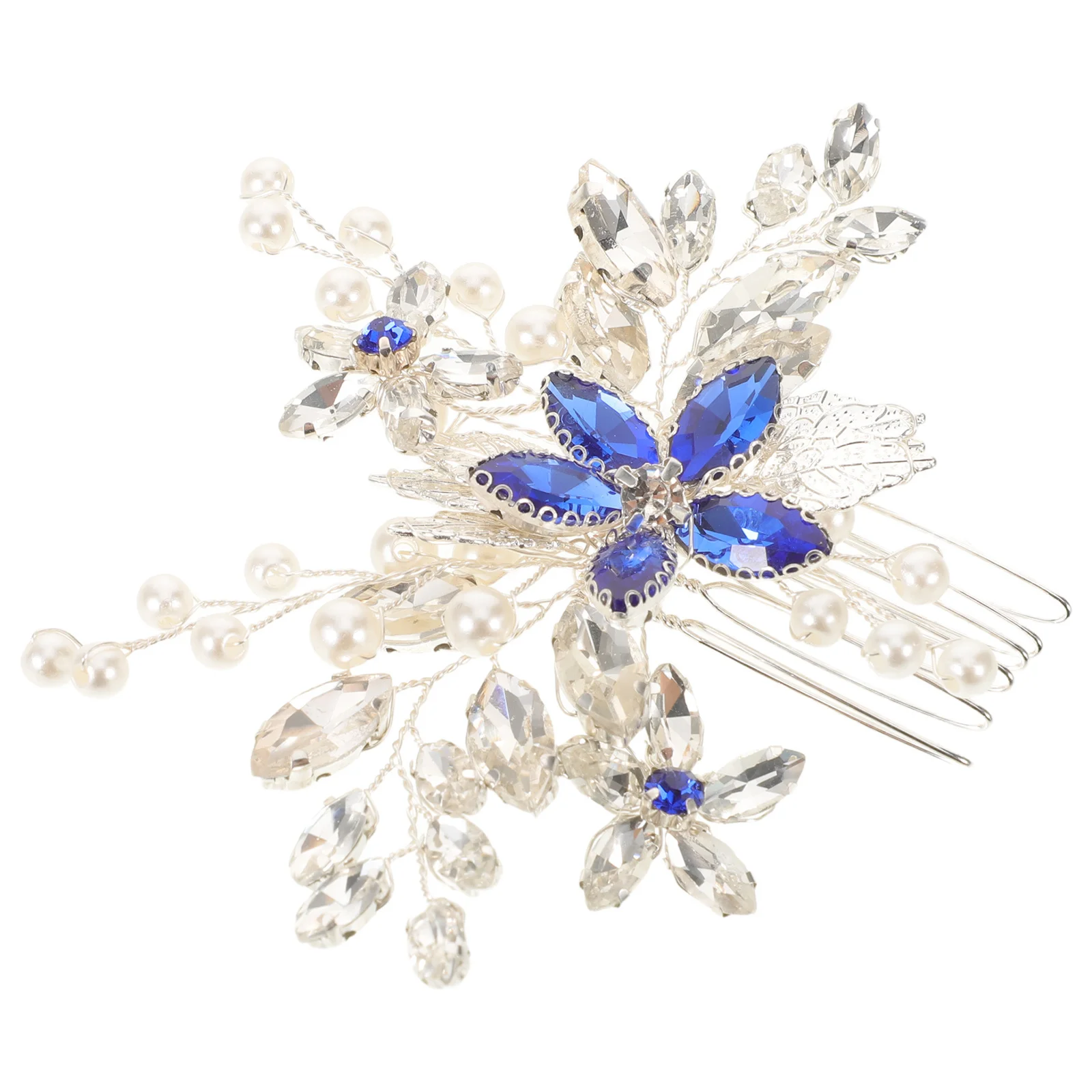 

Flower Rhinestone Bridal Hair Comb Wedding Headpiece Brides Bridesmaids Sparkling Accessories Stylish Updos Bride Headpiece Comb