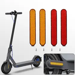 1 Set for xiaomi M365 Pro2 Scooter Safety Reflector Scooter Safety Reflector Side Decorative Cover Reflective Strip Screw Style