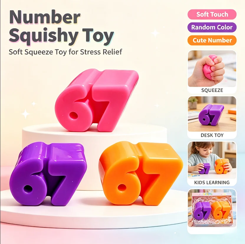 Stress Relieving Toy Number 67 Massage Pinch Music Slow Rebound Therapeutic Tool for Relaxation And Anxiety Relief