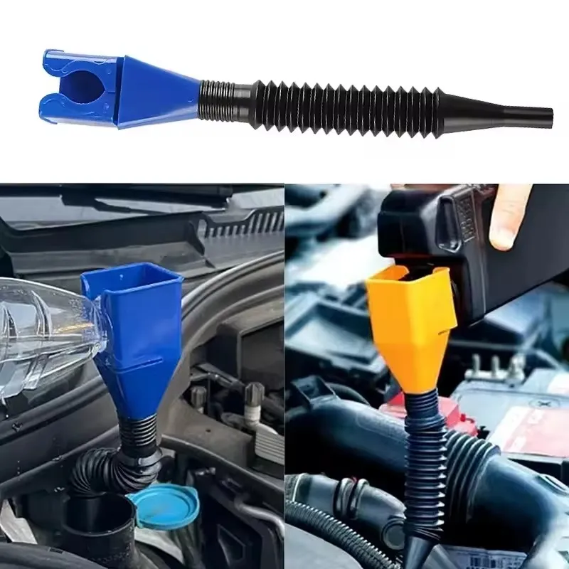 Telescopic Car Refueling Funnel Universal Engine Oil Filter Transfer Funnels Tool Foldable Portable Funnels