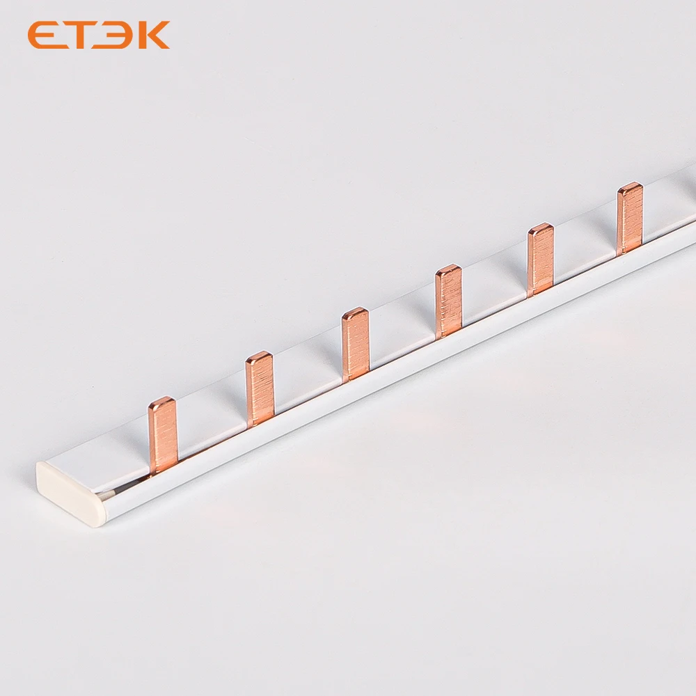 EKEC Pin Type Copper Busbar 1P/2P 63A Cross Section 10mm² 12way MCB Connector Busbar Connection Breaker Combining Terminals