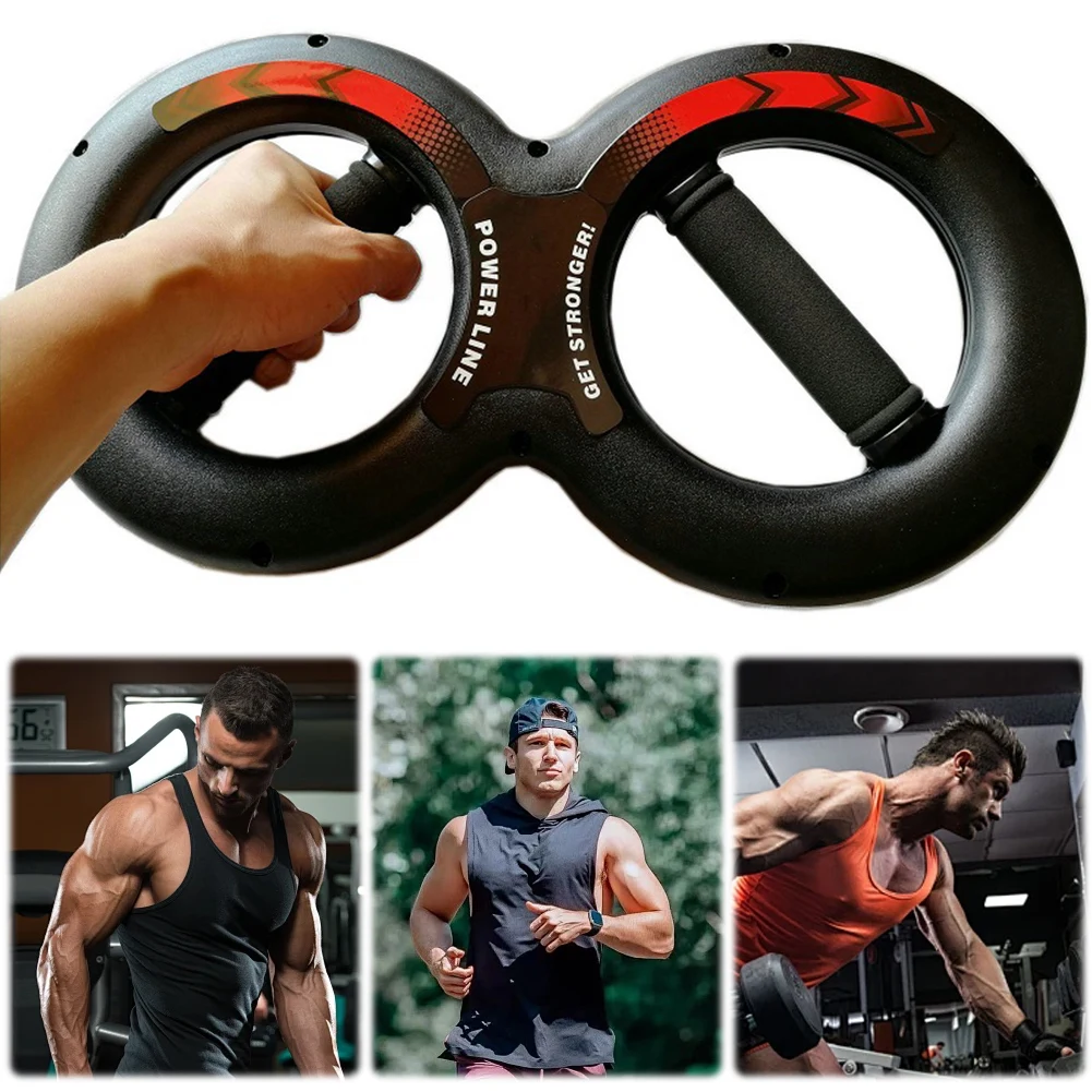 8 Shape Hand Strength Grip Trainer Fitness Equipment Hand Grip Strengthener Forearm Strength Exerciser Gift for Parents Friends