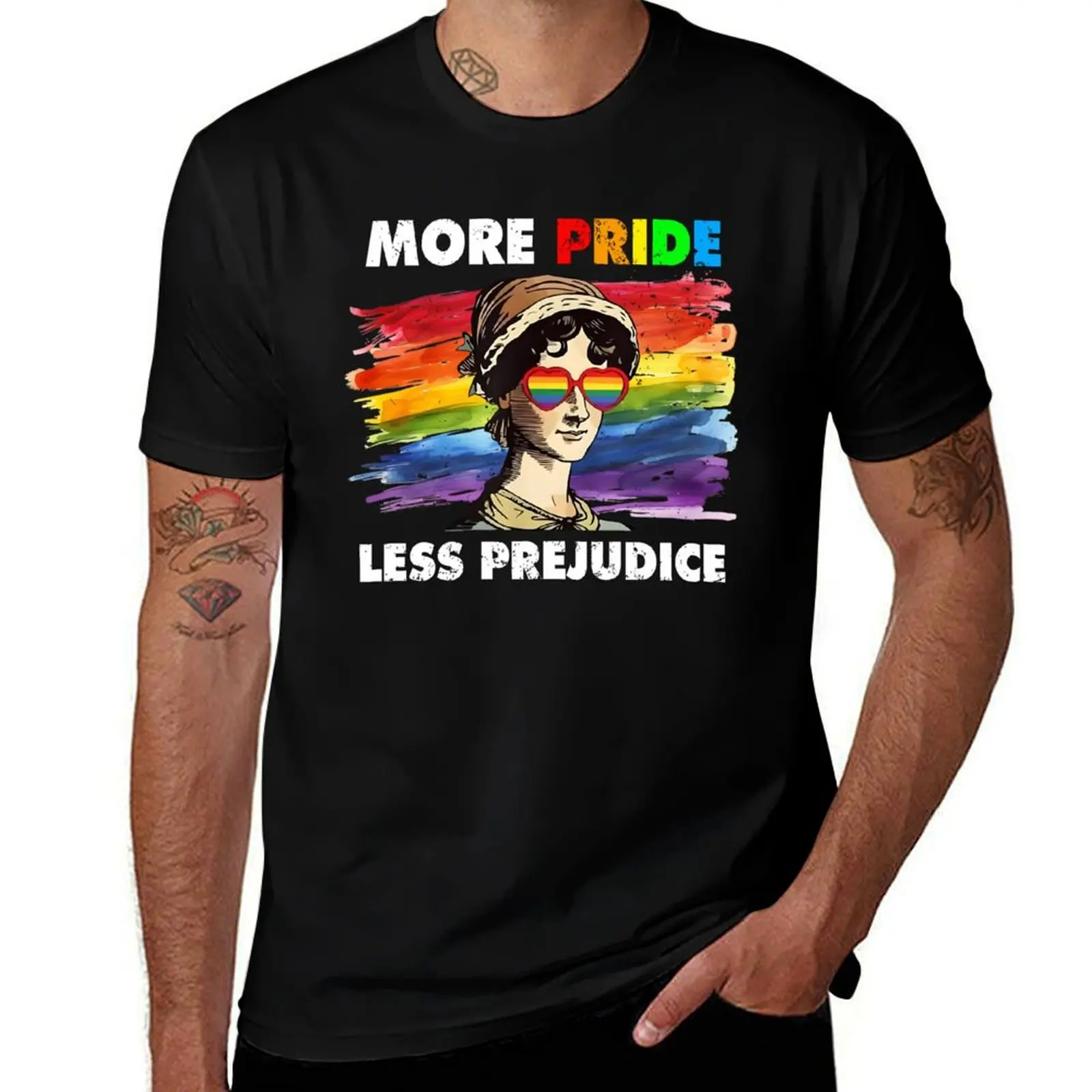 

cotton t shirts man men for t Less More cotton T-Shirt man funny Pride t shirt Prejudice shirts
