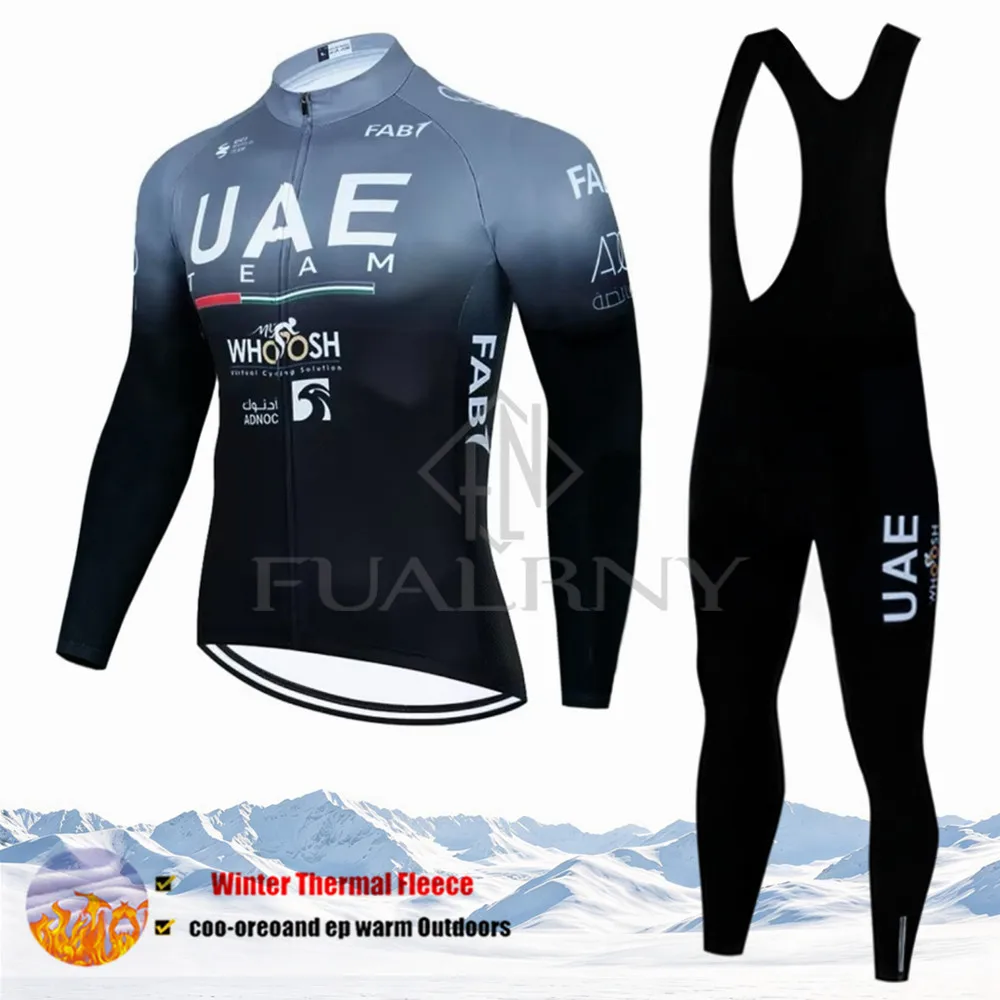 New New 2027 UAE Winter Thermal Fleece Long Sleeve Cycling Jersey Set MTB Bicycle Clothes Wear Ropa Ciclismo Racing Bike Jersey Suit - Aliexpress Deal