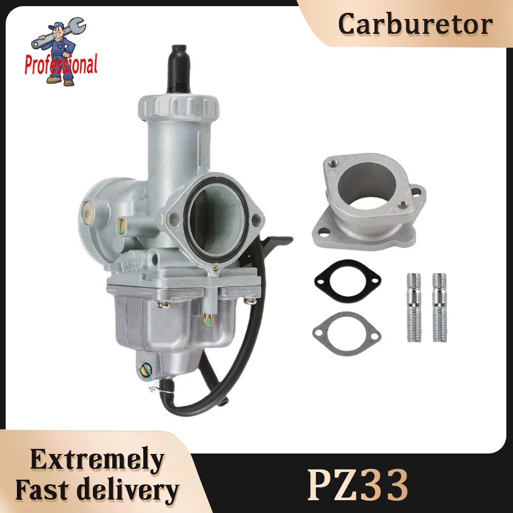 

PZ33 33mm Motorcycle Carburetor For CG TMX 250cc 300cc 350cc 400cc QUAD Off-Road ATV Cg 200-250cc With Intake Manifold