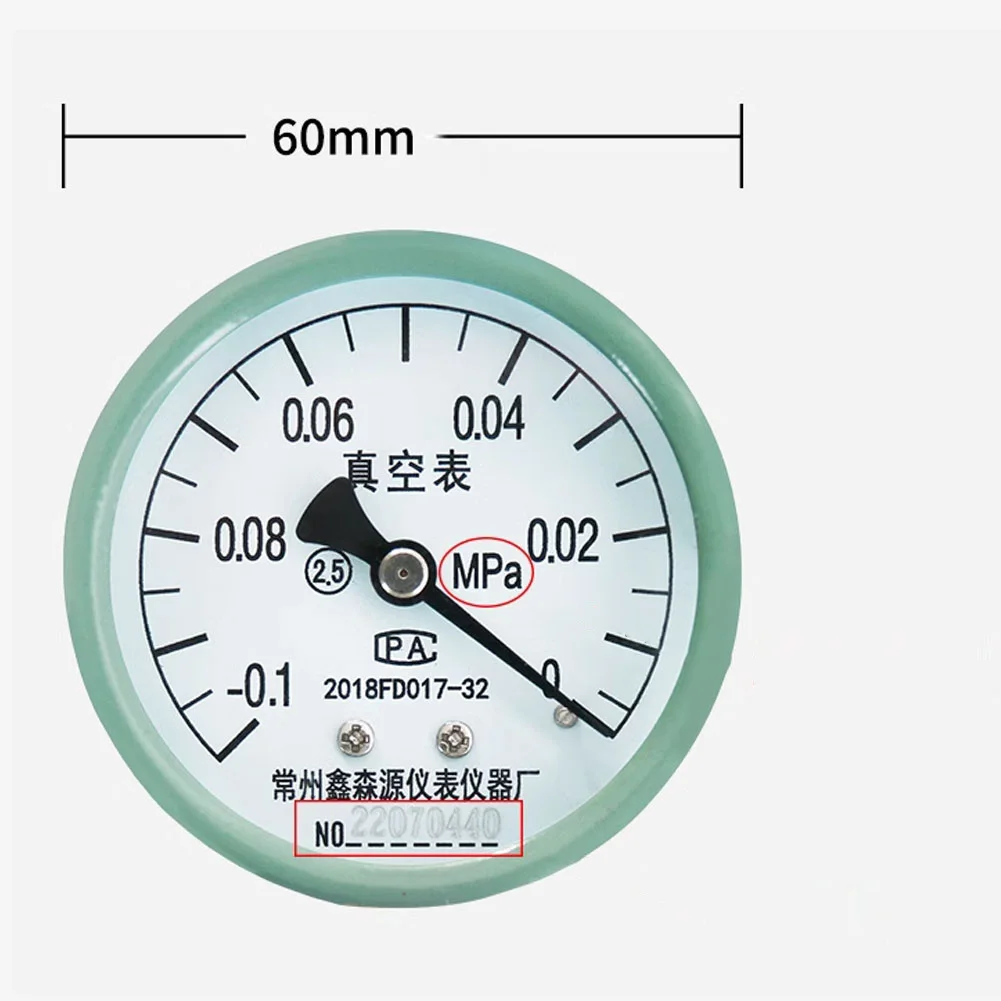 Exhaust Blockage Detection Vacuum Pressure Gauge High Precision -0.1-0MPa Dial 60mm Dia Universal Catalytic Plugging Meter