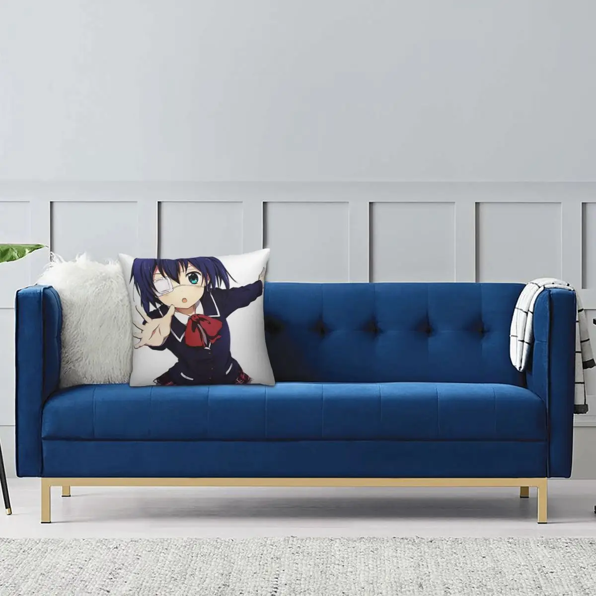 Takanashi Rikka Anime Chuunibyou Demo Koi Ga Shitai Square Pillowcase Pillow Cover Cushion Zip Comfort Throw Pillow for Bedroom