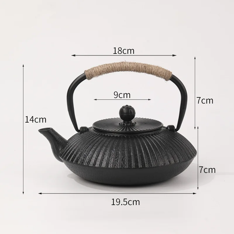 

LH retro handmade cast iron pot antique home brewing teapot handle brewing teapot