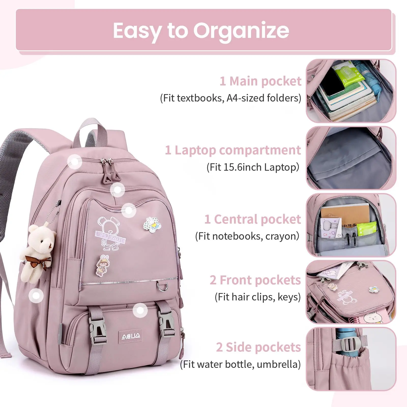 Mochilas escolares con Gato de dibujos animados para niñas y niños, mochila impermeable ultraligera para guardería, bolsa de libros de viaje Kawaii primaria