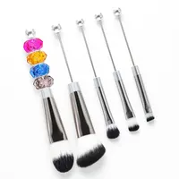 Pinceaux de maquillage perlables bricolage, brosse de contour, cadeaux de beauté, 5 pièces 3