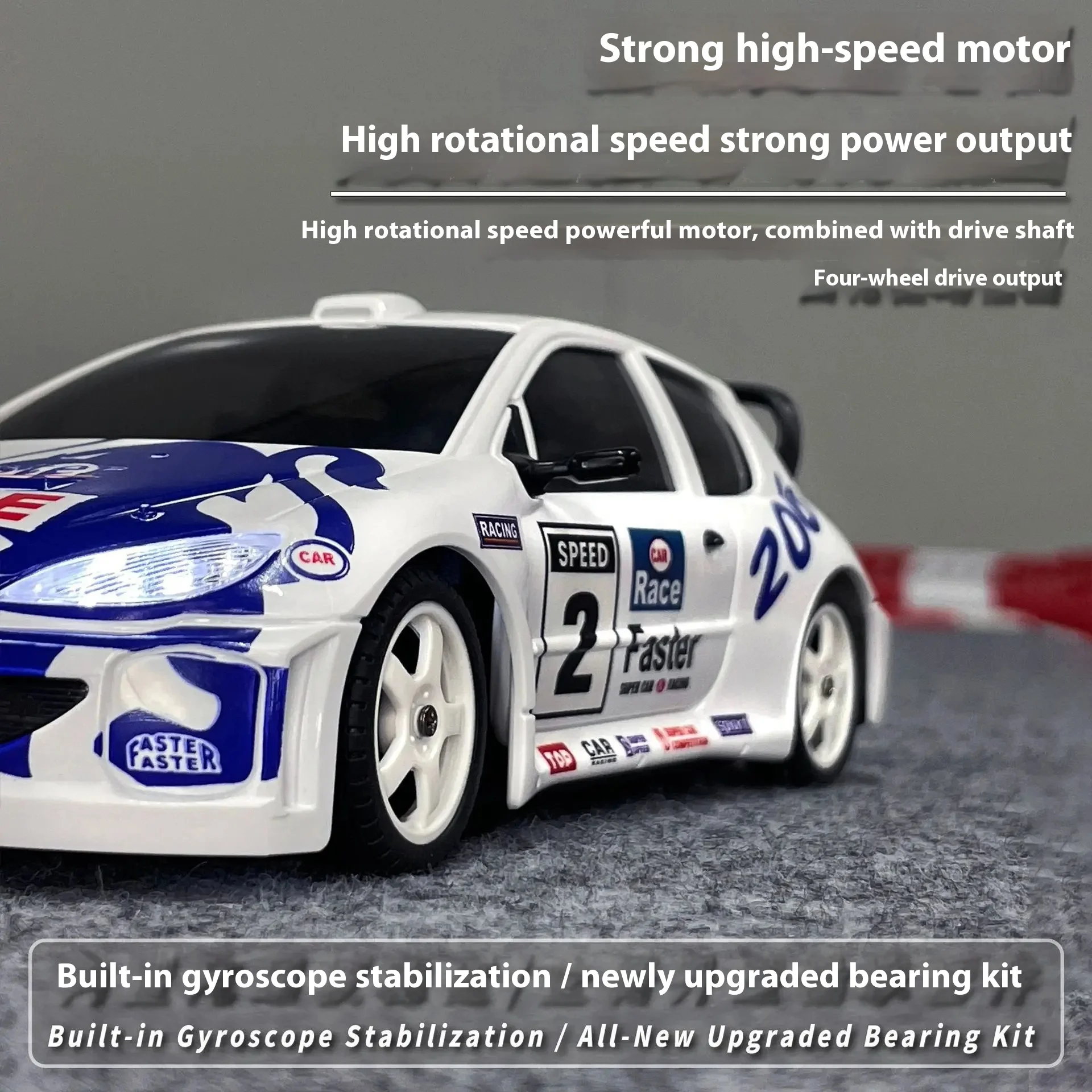 Nuovo Lancia 2802Pro scala 1:28 telecomando auto da corsa giocattolo simulazione modello giroscopico alla deriva per bambini e adulti giocattolo