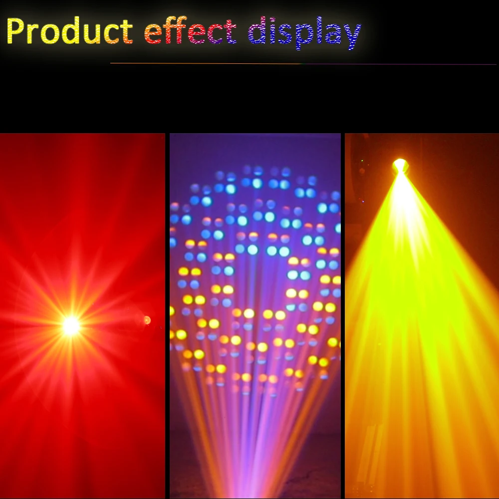 파티 효과 빔 라이트 무빙 헤드 라이트, 사운드 컨트롤 줌, 아토마이징 레인보우 DJ 디스코 무대 조명, 280W 전구, DMX512