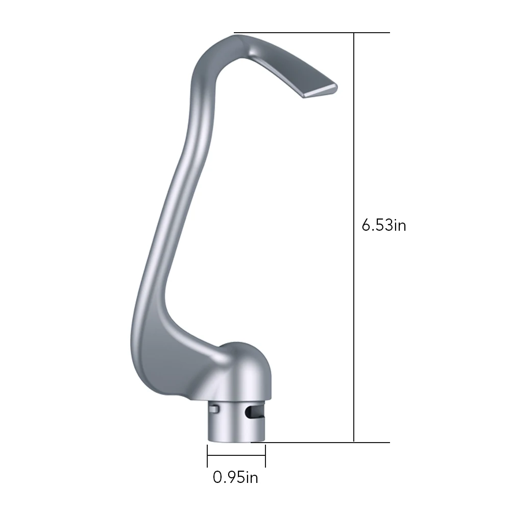 Dishwasher Safe,Stainless Steel Dough Hook Attachment for MK-5101 Bowl Lift Stand Mixer,Replacement Parts Bread Hook