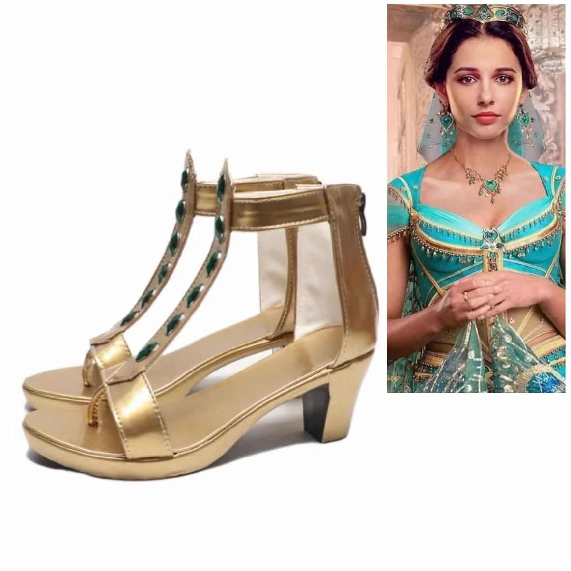 

Aladdin Jasmine Princess Cosplay Boots Shoes Women Shoes Halloween Party Shoes