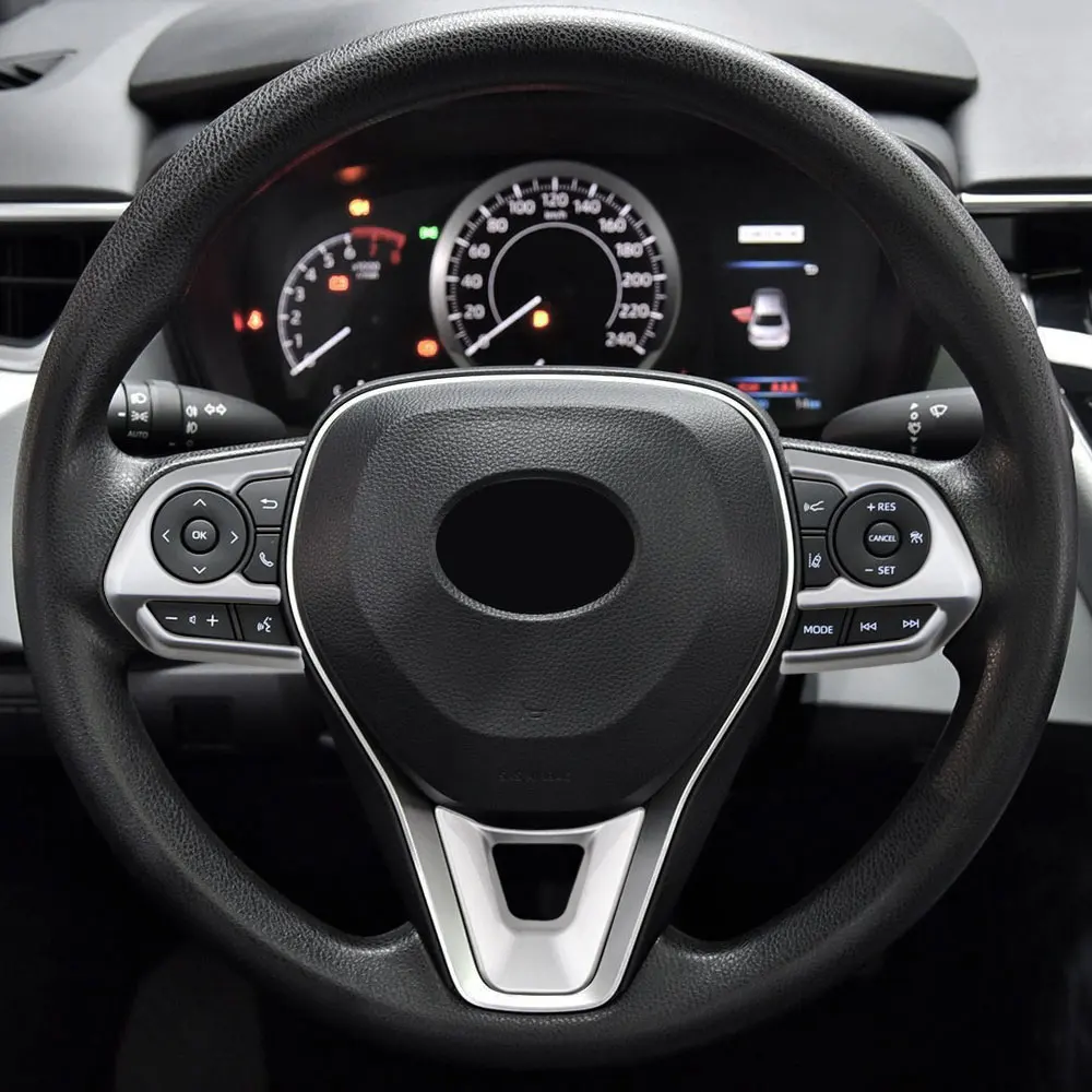 ABS Car Steering Wheel Panel Cover Trim Sticker for Toyota RAV4 Corolla E210 Avalon 2019 2020 2021 2022 Accessories