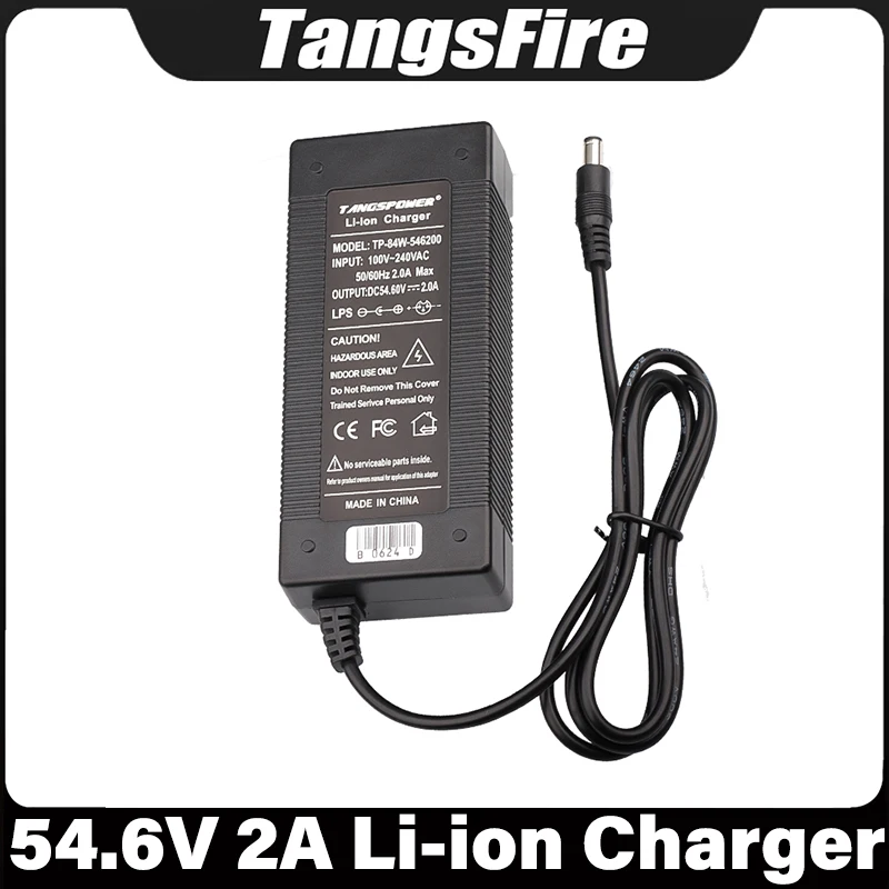 

Output 54.6V 2A Li-ion Battery Charger 13S For 48V Electric Bike Scooter Lithium Battery Pack Charger DC High Quality Connector