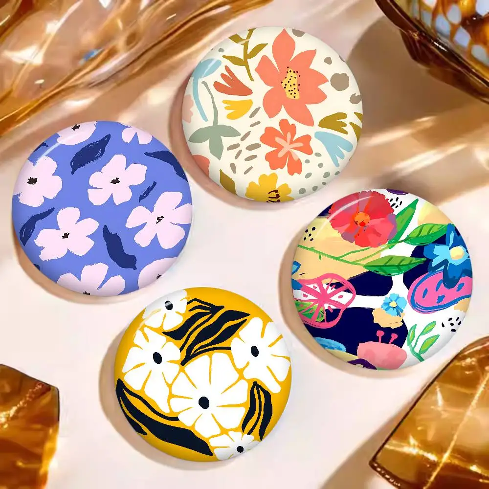 Abstract Flower Market Creative Tinplate Soft Button Pins Animal Icon Brooch Lapel Backpack Badge Accessories Pin