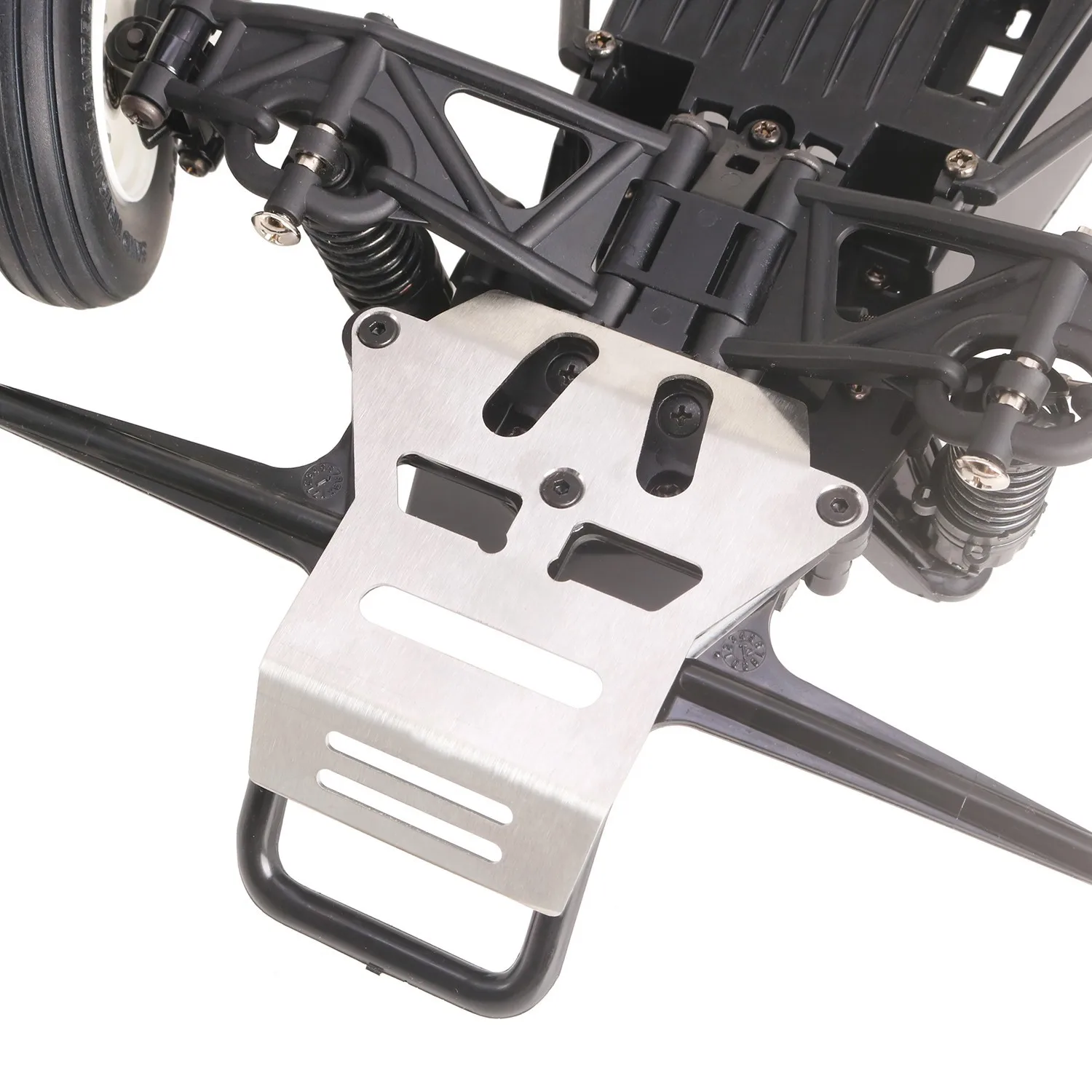 LCX Racing 1/10 RC Stainless Steel Skid Plate Guard Chassis Armor for Tamiya Hornet EVO Grasshopper Upgrades Parts Accessories