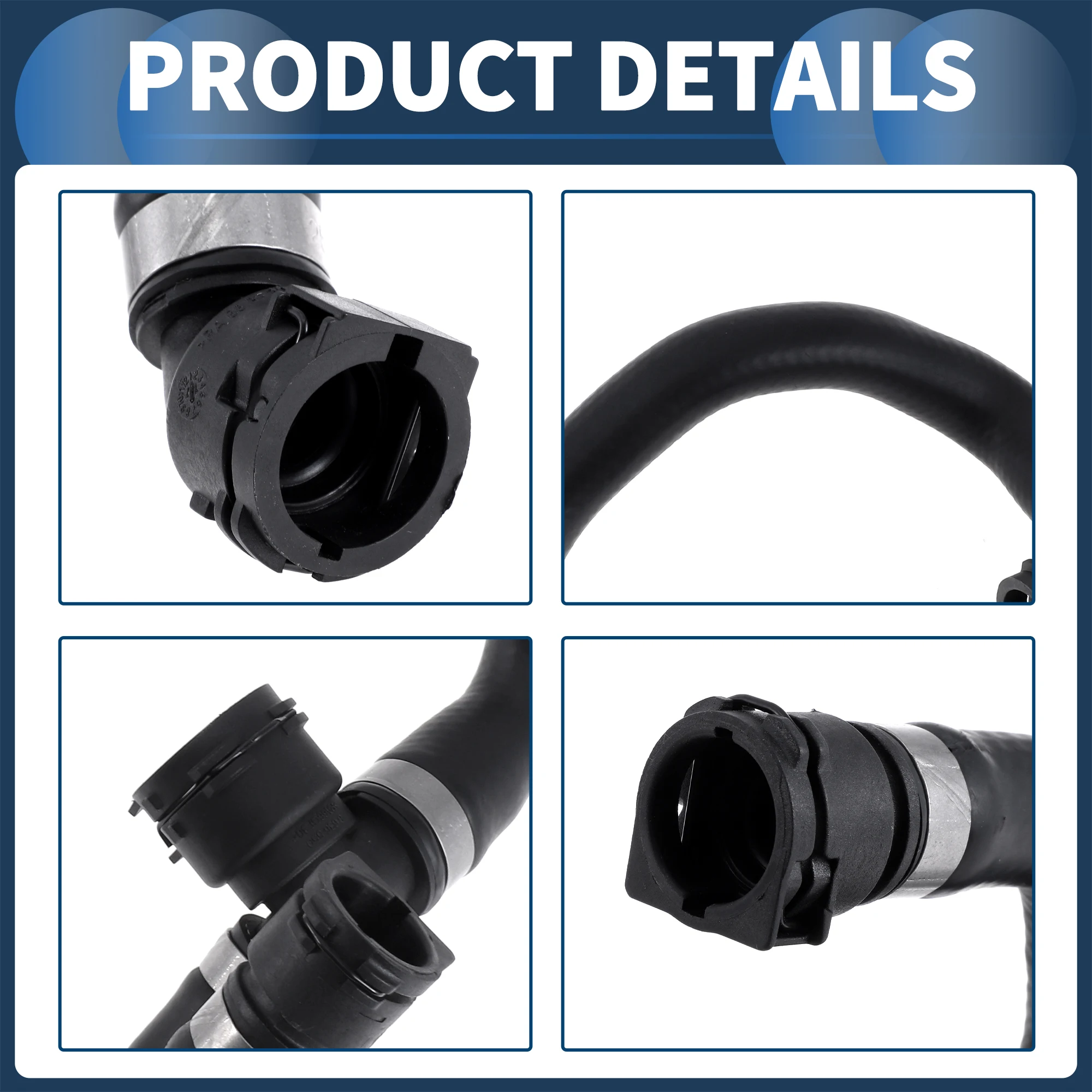 Mangueira de radiador X Autohaux para BMW 320i xDrive 2017-2018 para BMW 440i 17-20 No. 17128616531   Peças de reposição automotivas