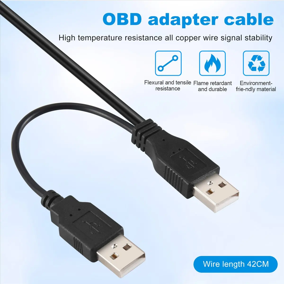High-quality PC accessories in Stock USB2.0 To SATA Adapter Cable 33cm For 2.5 inch External SSD HDD