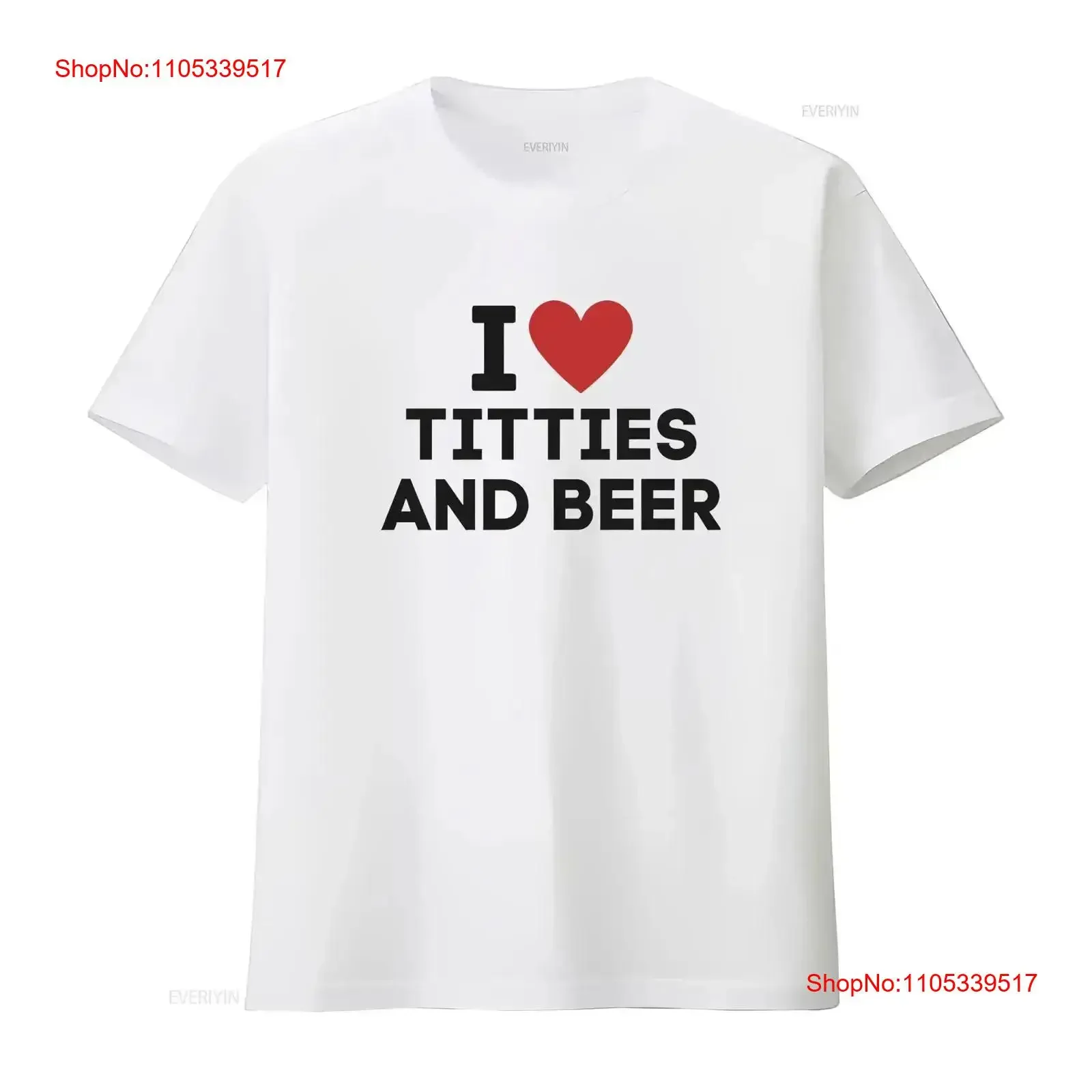 I Love Titties And Beer T Shirt Funny Adult Lover S 5XL vintage Washed Top For Everyday Wear designer clothes Stretched Casual