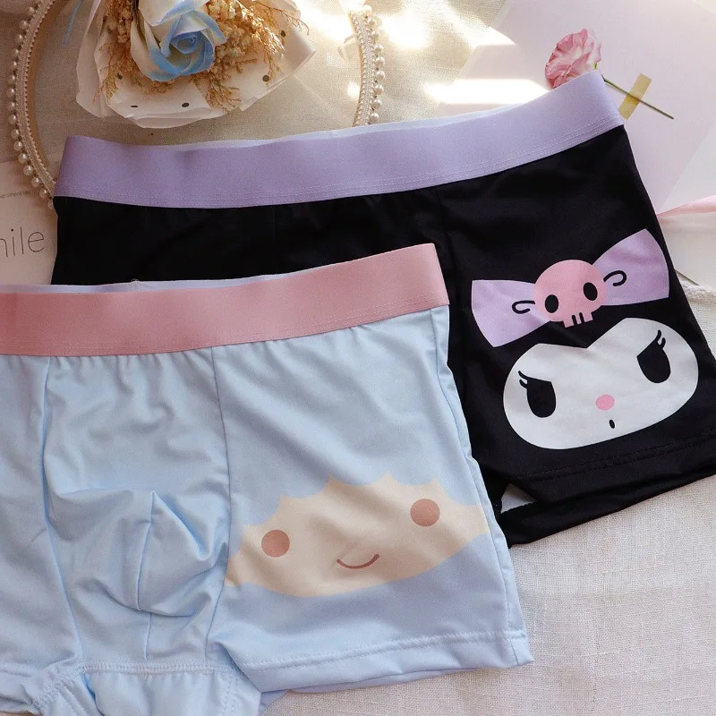 Kuromi My Melody Cinnamon Hellokitty Cartoon Cute Men Underwear Anime Underpants Men\'s Boxers Boyfriend Valentine\'s Day Gift