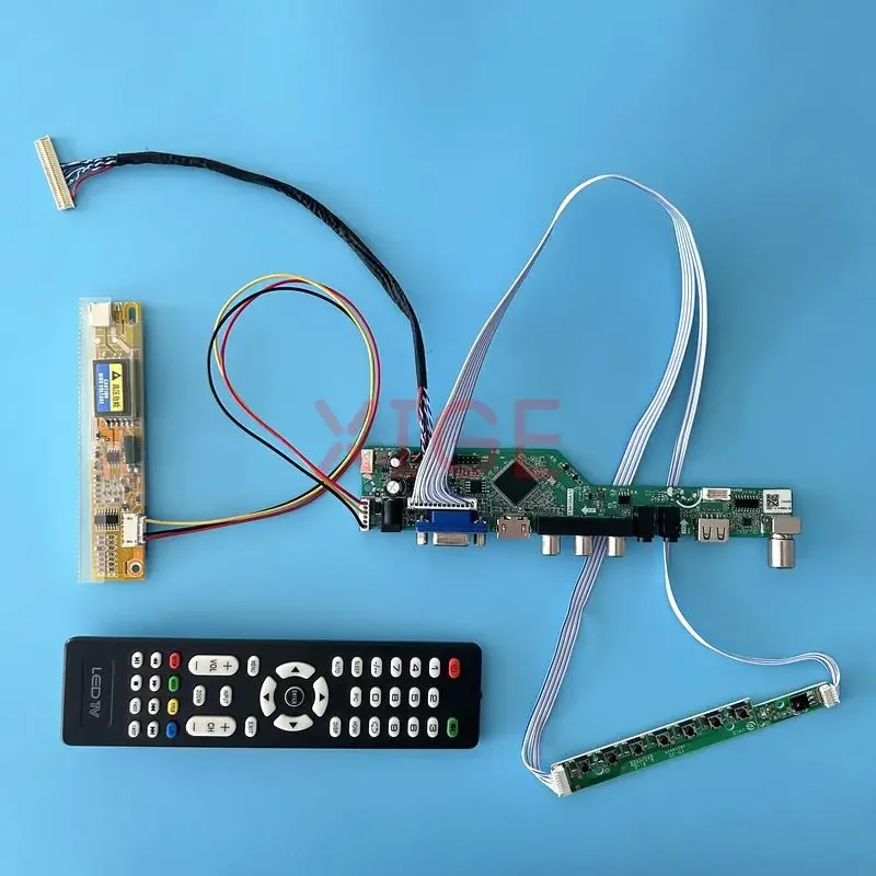 LCD Driver Board Fit CLAA141WB02 CLAA141WB03 CLAA141WB05 Monitor Kit DIY TV Analog 30 Pin LVDS 1CCFL 1280*800 VGA+HDMI+AV+USB+IR