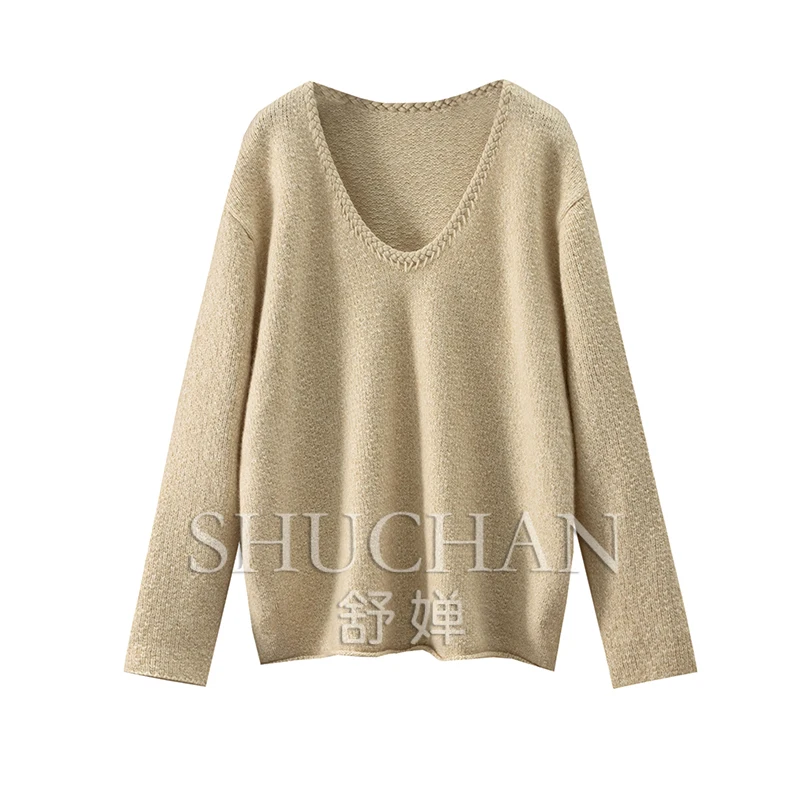 

Warm Luxury Soft 100% Cashmere Long Sleeve Sweater Women Sueter Mujer Invierno Pullover Sweater Women