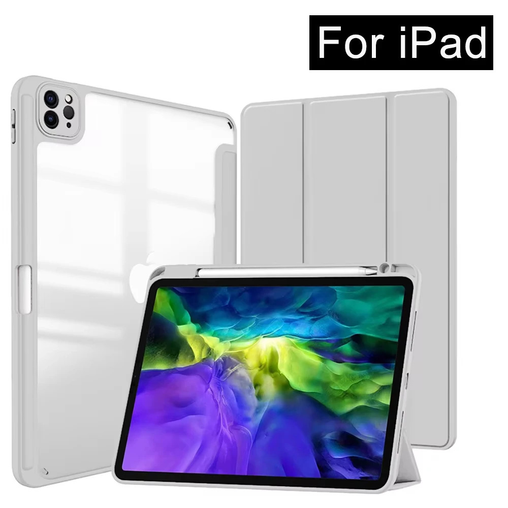 

For IPad Air 11 13 M3 M2 Case 2025 2024 For iPad A16 Case For 10/11th Gen 10.9 Pro 11 13 M4 Case Mini 6 7Pencil Holder Cover