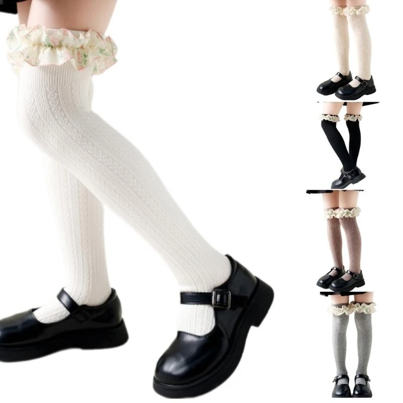 

Over Knee Length Socks Solid Color Long Tube Socks for Daily Wear and Parties G2TD