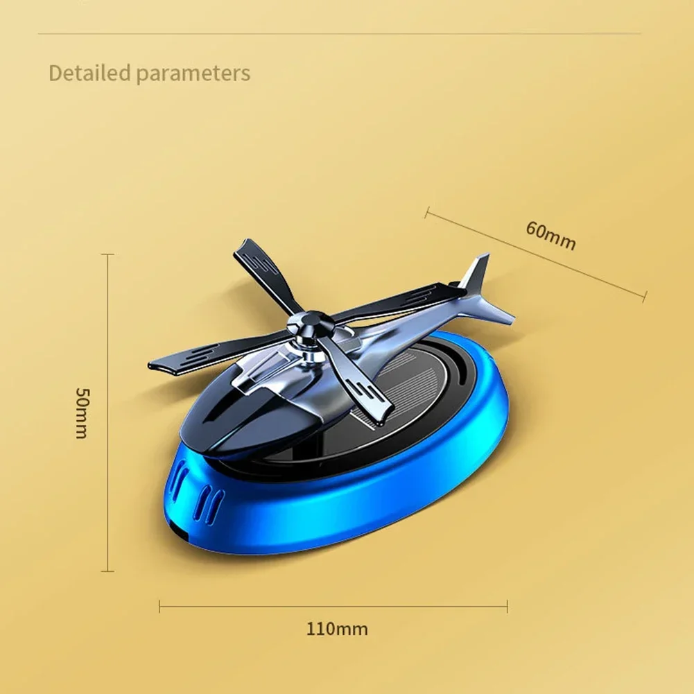 Car Helicopter Solar Rotating Perfume Diffuser Car Fragrance Decoration Car Air Freshener Ornaments Deodorant Perfume Diffuser