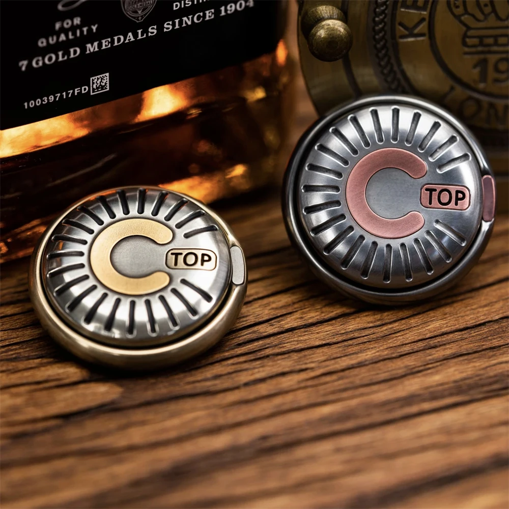 DZ TOP C Stainless Steel Brass Fidget Slider Spinner EDC Toys Anti Stress Spinner ADHD Anxiety Relief Sensory Fidgeting Toys